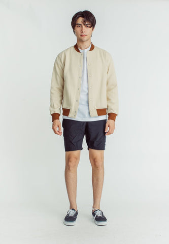 Inigo Beige Classic Fit Varsity Jacket - Mossimo PH