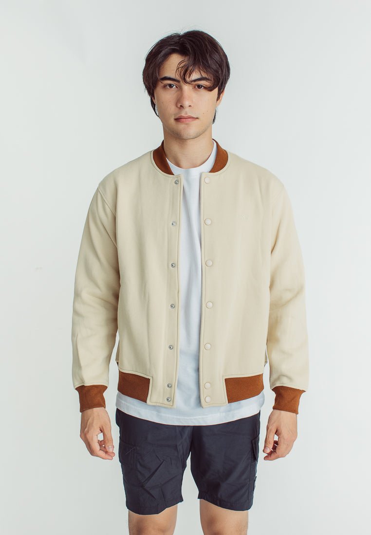Inigo Beige Classic Fit Varsity Jacket - Mossimo PH