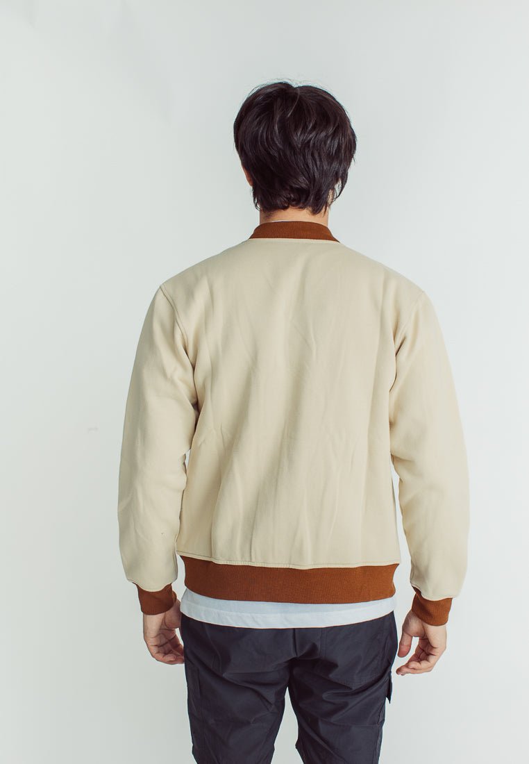 Inigo Beige Classic Fit Varsity Jacket - Mossimo PH
