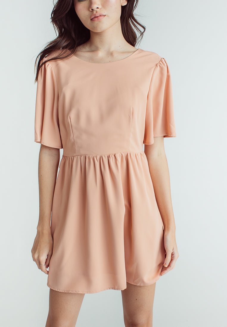 Jaisa Pink Round Neck Bell Sleeve Dress - Mossimo PH