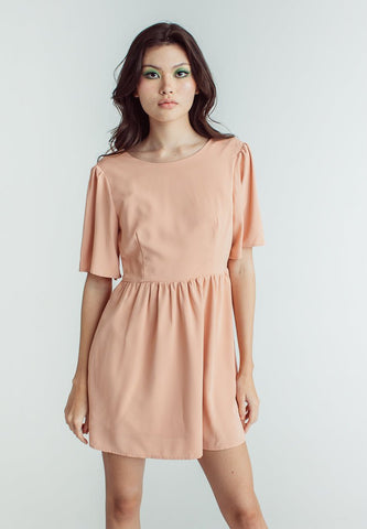 Jaisa Pink Round Neck Bell Sleeve Dress - Mossimo PH
