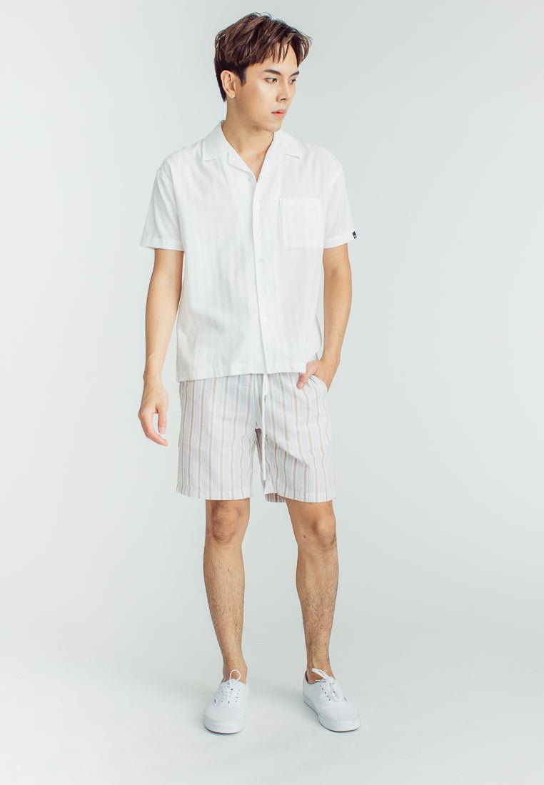 Jasper White Sand Stripe Pull on Shorts - Mossimo PH
