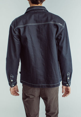 Jayson Black Constrasting Stitch Denim Urban Jacket - Mossimo PH