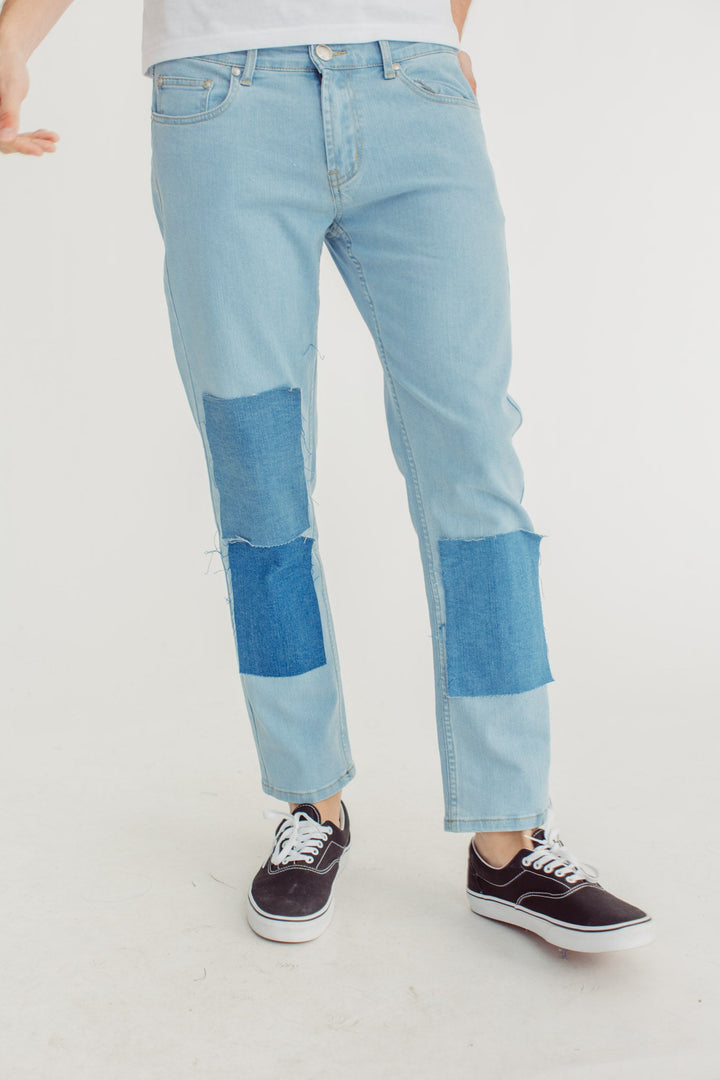 Jeans with Contrast Patches Slim Low Rise - Mossimo PH
