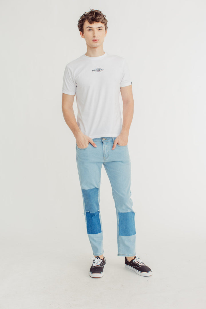 Jeans with Contrast Patches Slim Low Rise - Mossimo PH