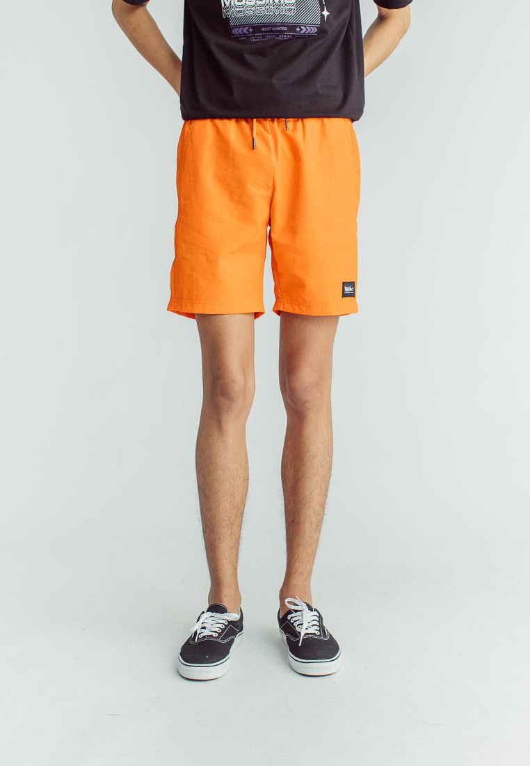 Jester Orange Regular Fit Swim Short with Woven Patch - Mossimo PH