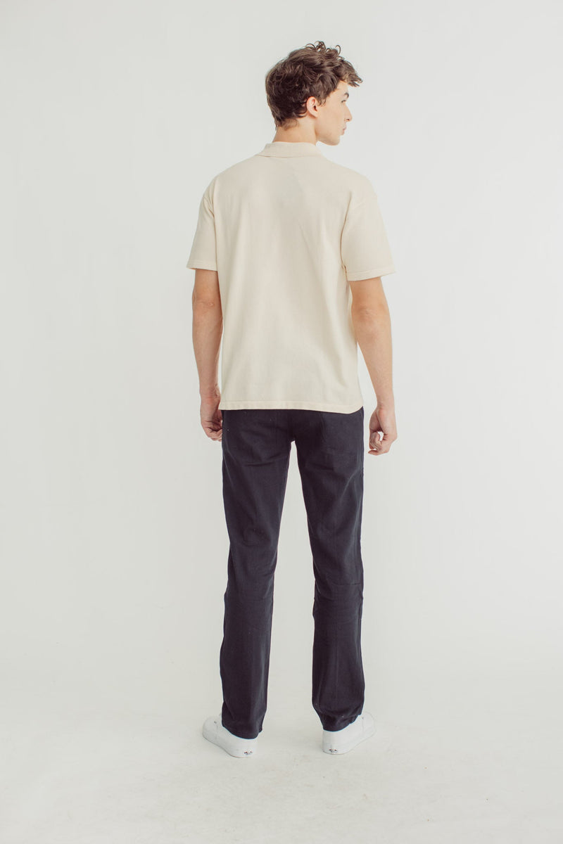 Joshua Flat Knit Polo Shirt with Embroidery - Mossimo PH