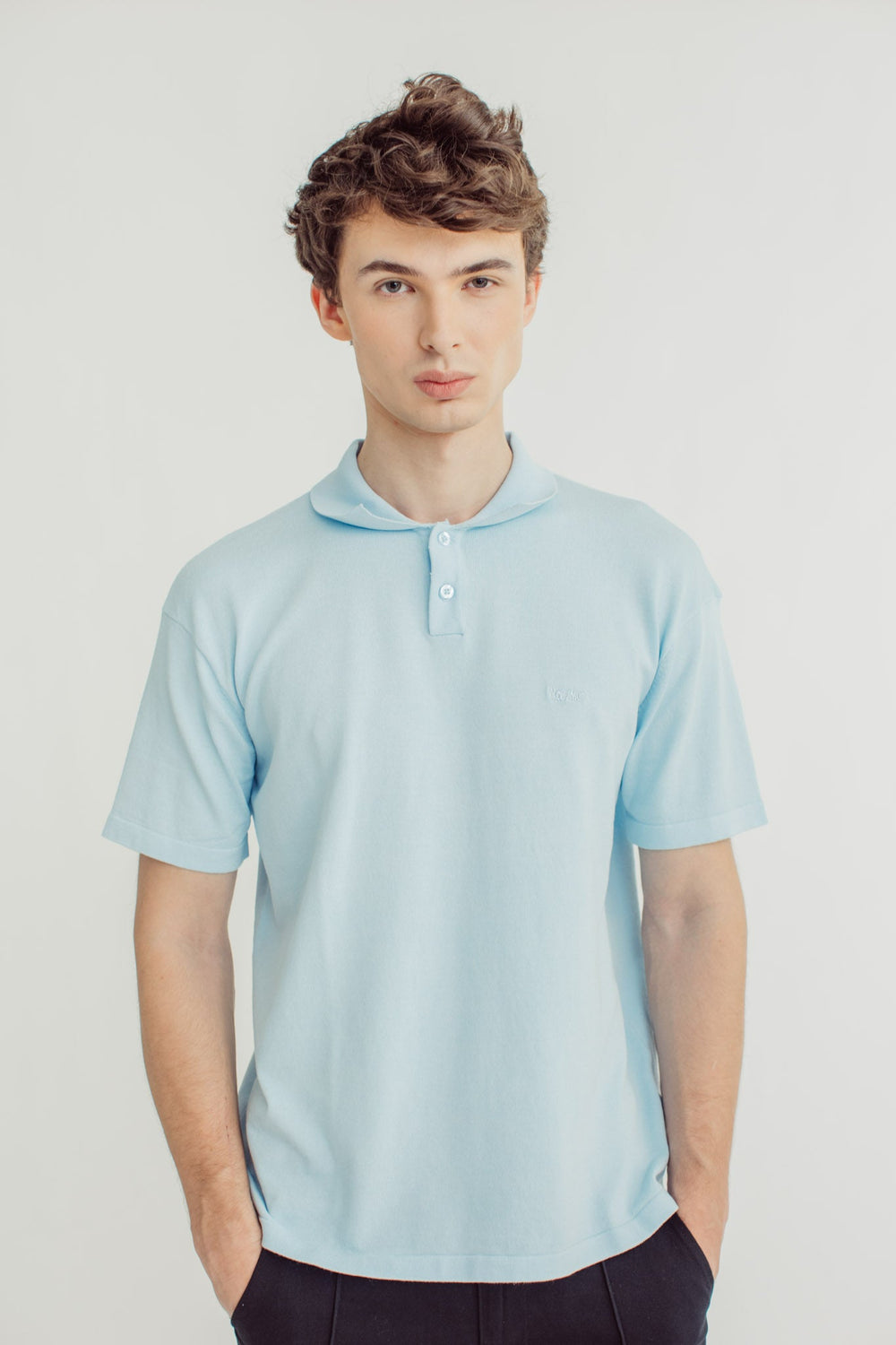 Joshua Flat Knit Polo Shirt with Embroidery - Mossimo PH