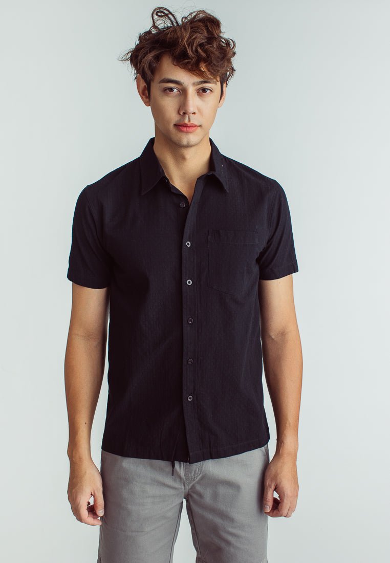 Kent Black Woven Button Down - Mossimo PH