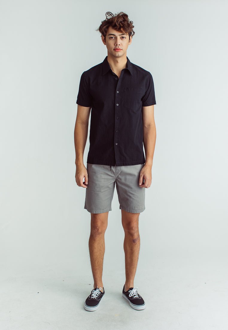 Kent Black Woven Button Down - Mossimo PH