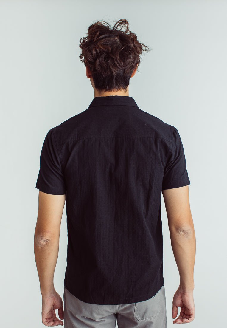 Kent Black Woven Button Down - Mossimo PH