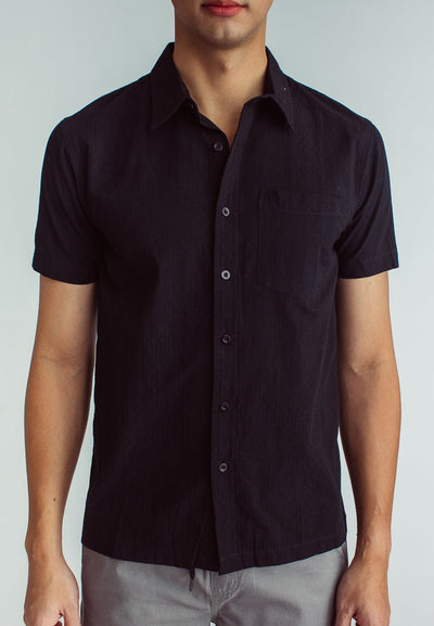 Kent Black Woven Button Down - Mossimo PH