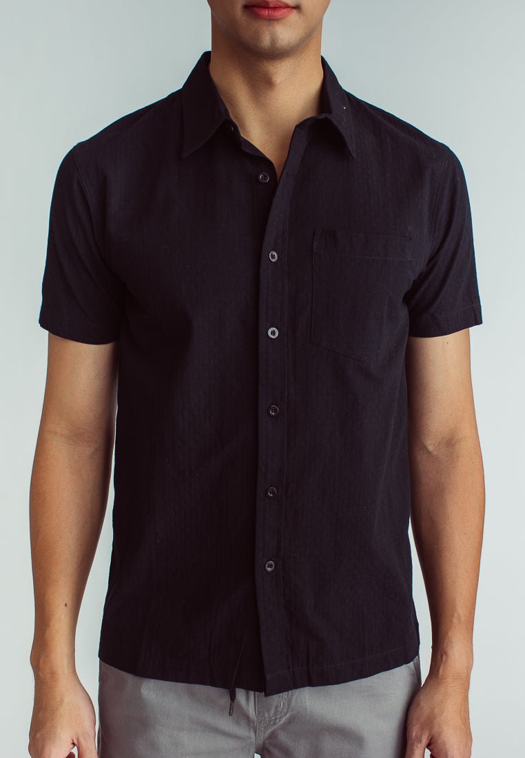 Kent Black Woven Button Down - Mossimo PH