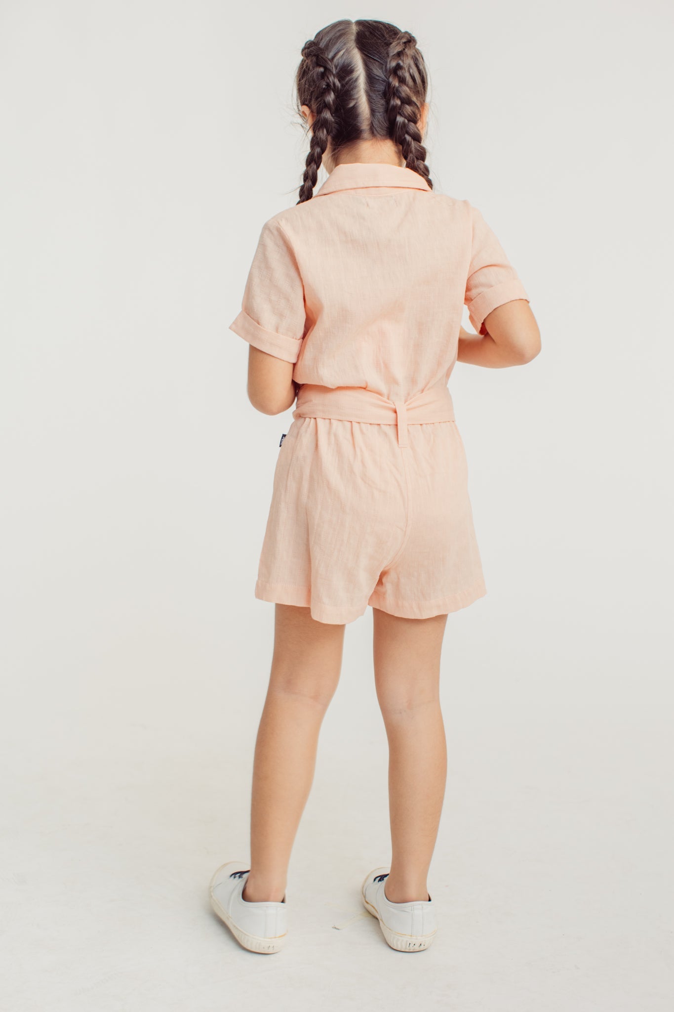 Krisha Peach Belted Utility Romper Dress Kids - Mossimo PH