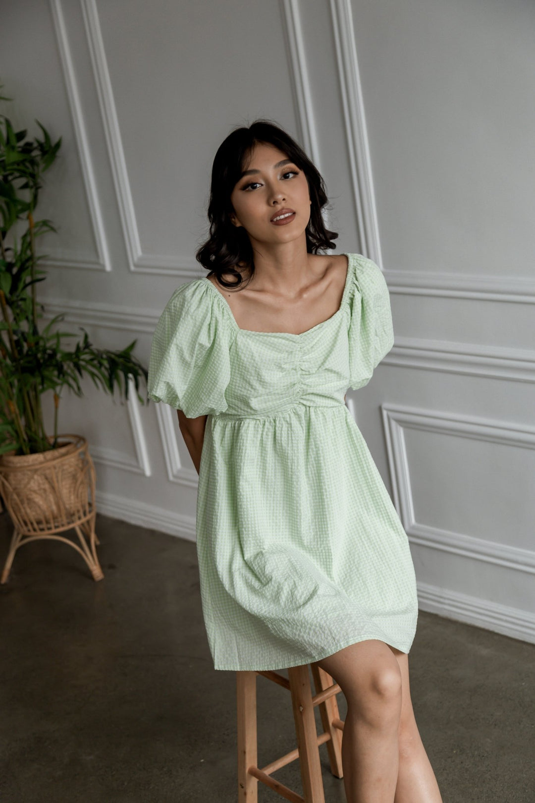 Kyla Baby Doll Checkered Mini Dress - Mossimo PH