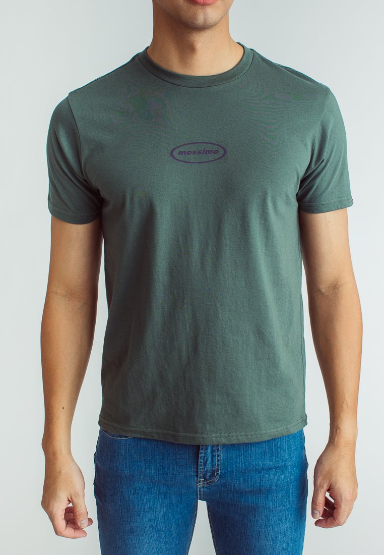 Laurel Basic Round Neck with Small Branding Hologram Print Muscle Fit Tee - Mossimo PH