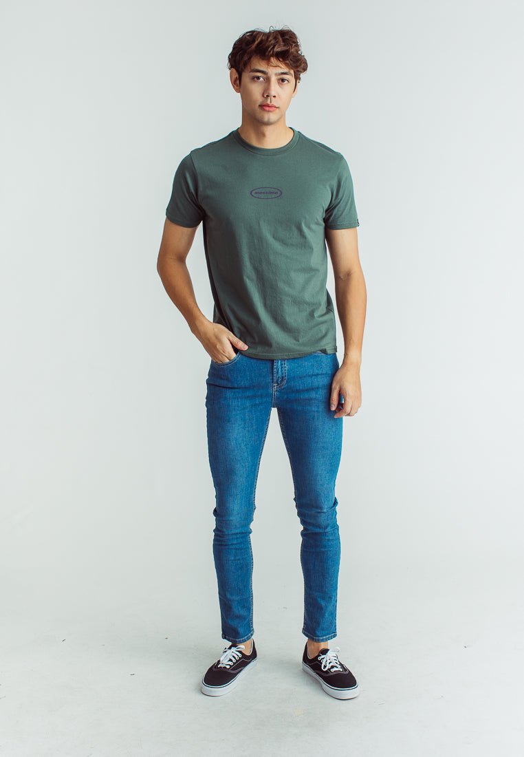 Laurel Basic Round Neck with Small Branding Hologram Print Muscle Fit Tee - Mossimo PH