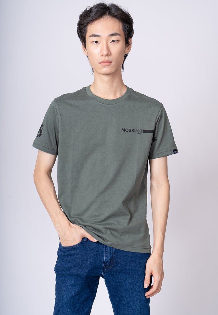 Laurel Muscle Fit Basic Round Neck Tee with Flat Print - Mossimo PH