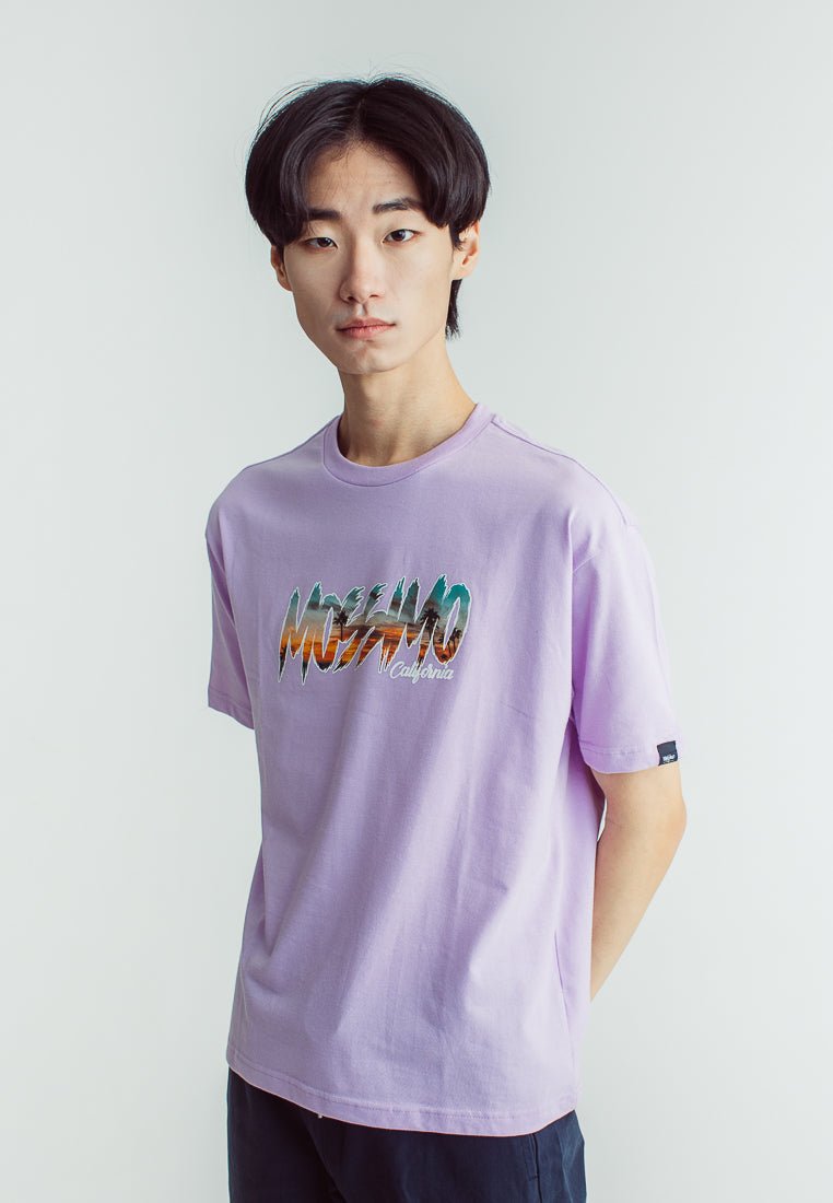 Lavander Basic Round Neck Urban Fit Tee with Photographic Print - Mossimo PH