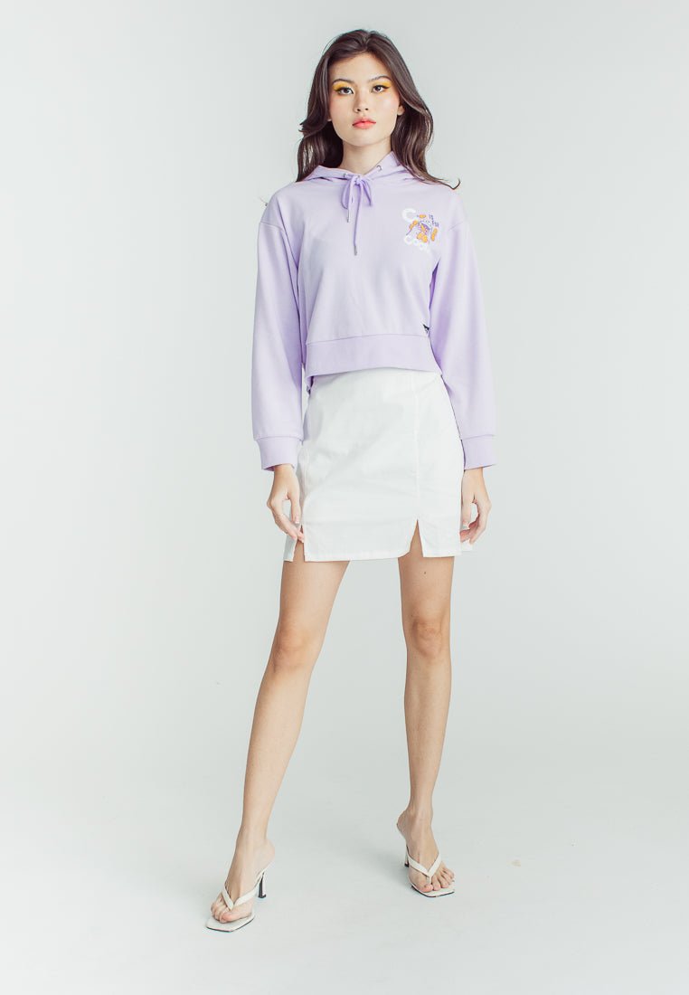 Lavender Modern Cropped Hoodie with Cookie Monster - Mossimo PH