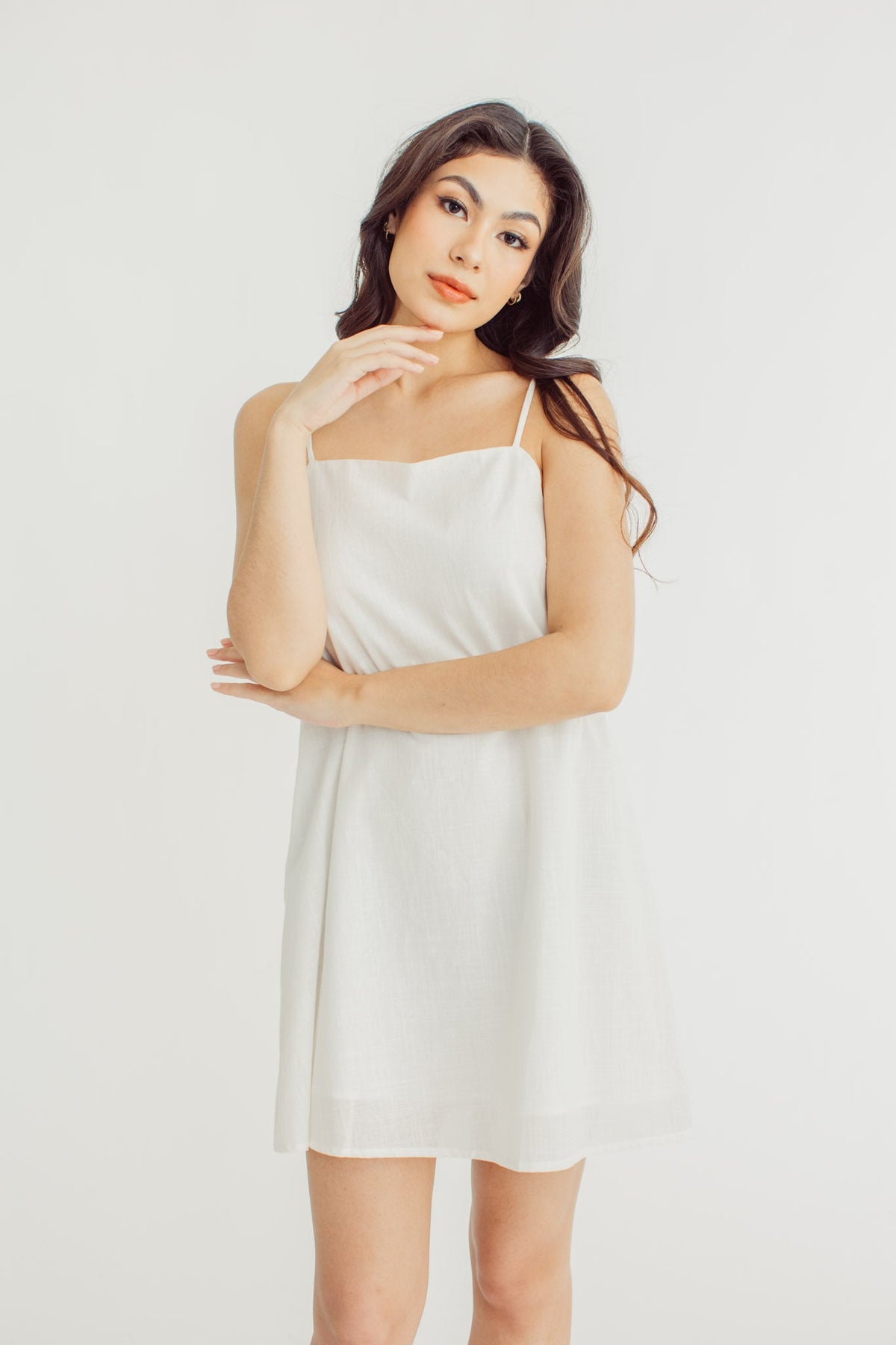 Leslie White Square Neck Flare Dress - Mossimo PH