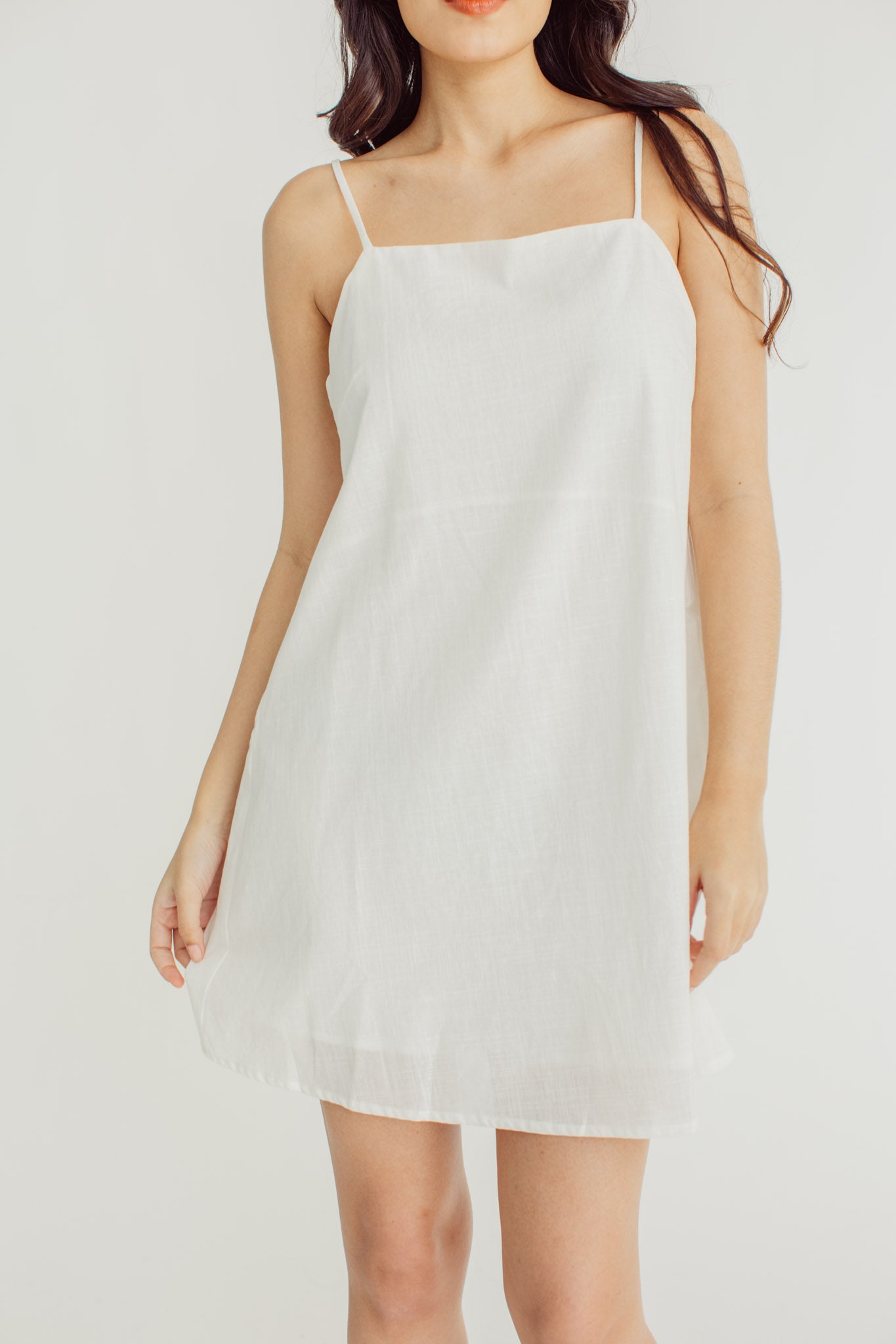 Leslie White Square Neck Flare Dress - Mossimo PH