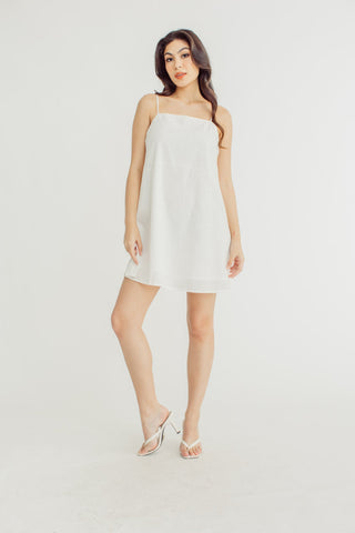 Leslie White Square Neck Flare Dress - Mossimo PH