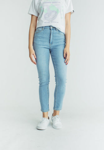 Liezel Light Blue Most Wanted Basic Five Pocket Straight High Jeans - Mossimo PH