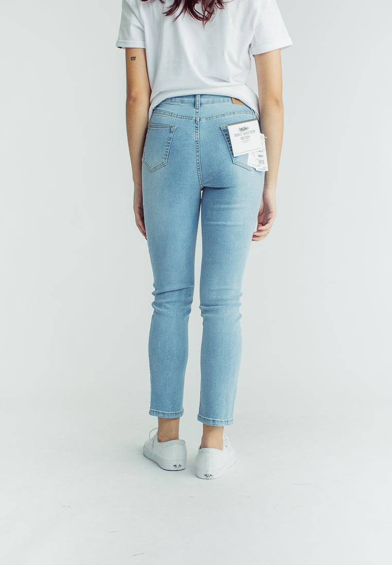 Liezel Light Blue Most Wanted Basic Five Pocket Straight High Jeans - Mossimo PH