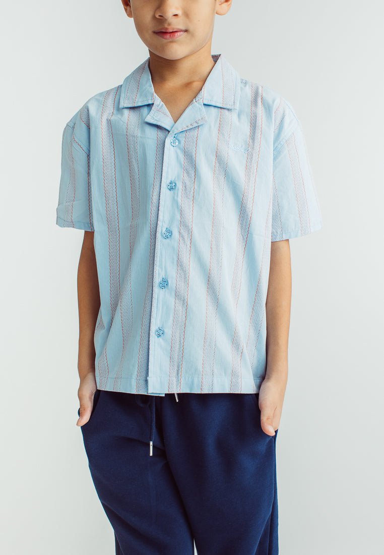 Light Blue Boys Short Sleeve Resort Shirt - Mossimo PH