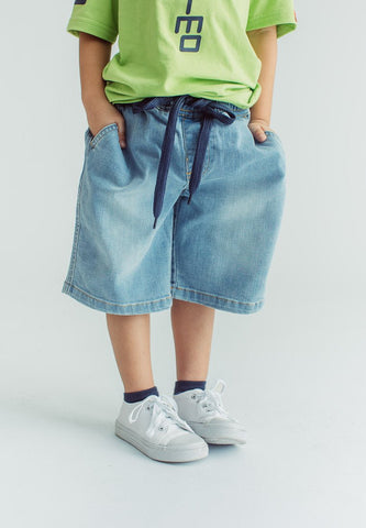 Light Blue Denim Pull on Shorts - Mossimo PH