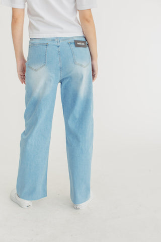 Light Blue wide Leg High Rise Women Jeans - Mossimo PH