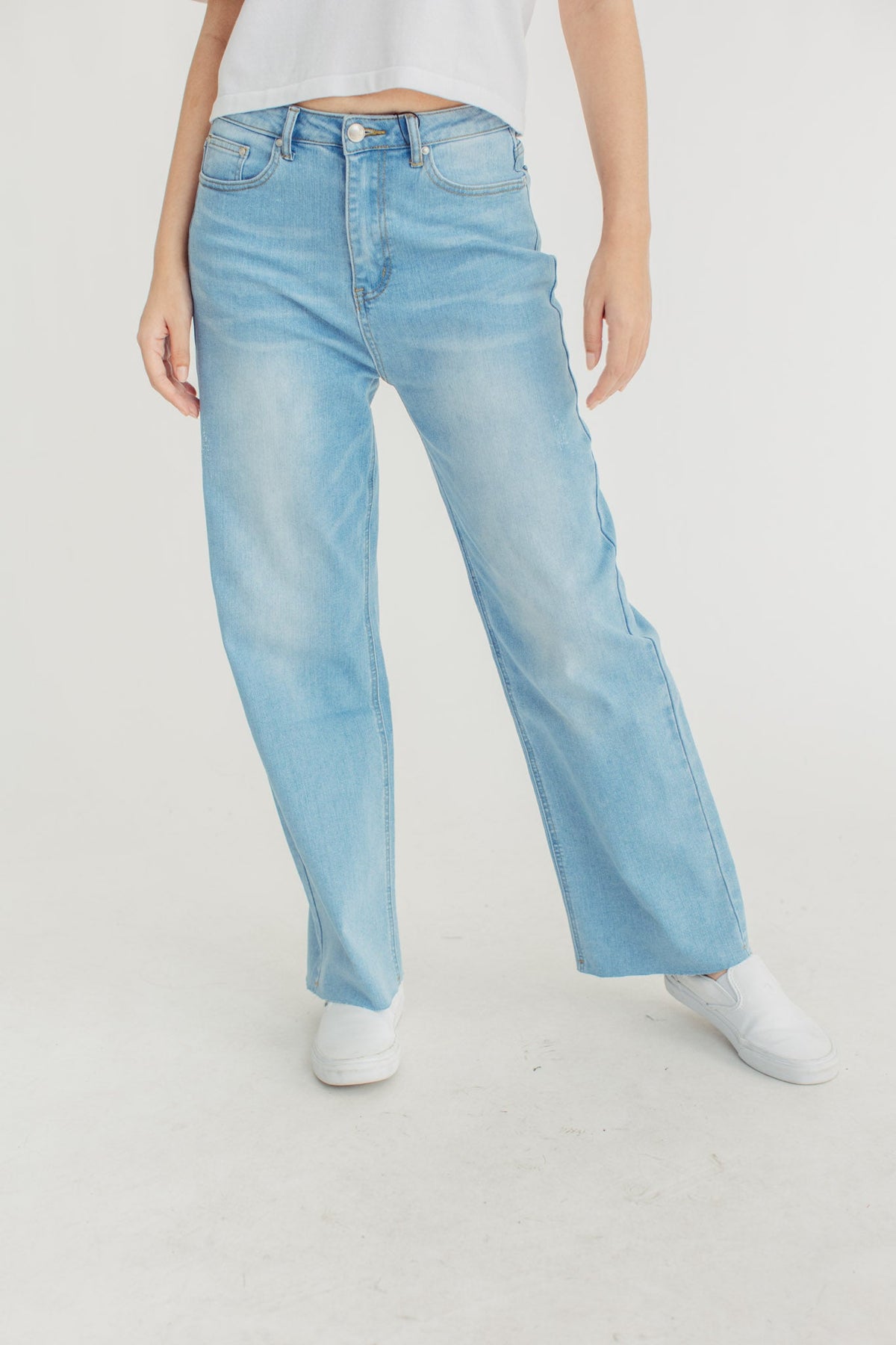 Light Blue wide Leg High Rise Women Jeans - Mossimo PH