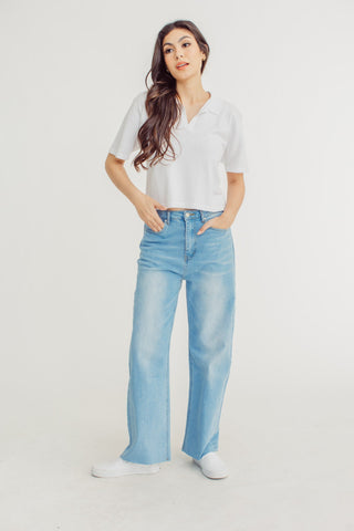 Light Blue wide Leg High Rise Women Jeans - Mossimo PH