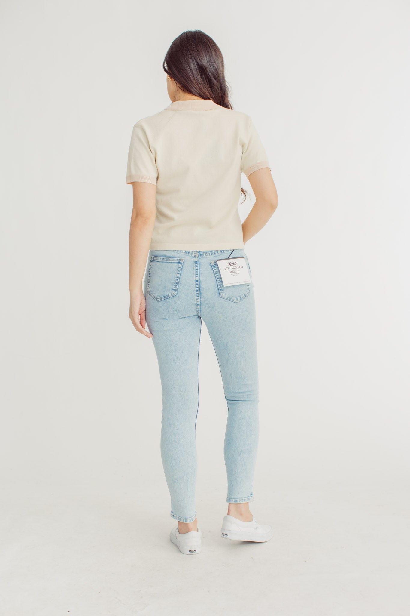 Light Blue Women's Five Pocket Skinny Cropped Mid Jeans - Mossimo PH