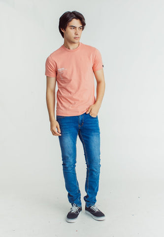 Lobster Bisque Basic Round Neck Muscle Fit Tee with Flat Print - Mossimo PH