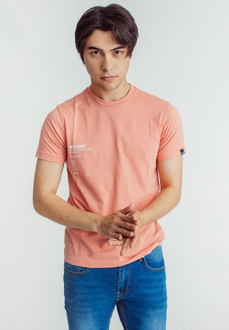 Lobster Bisque Basic Round Neck Muscle Fit Tee with Flat Print - Mossimo PH