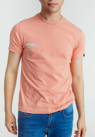Lobster Bisque Basic Round Neck Muscle Fit Tee with Flat Print - Mossimo PH