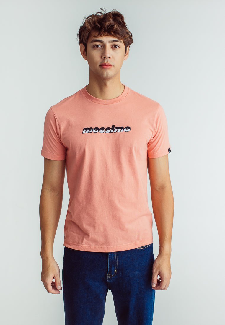 Lobster Bisque Basic Round Neck with Big Branding Embroidery Muscle Fit Tee - Mossimo PH
