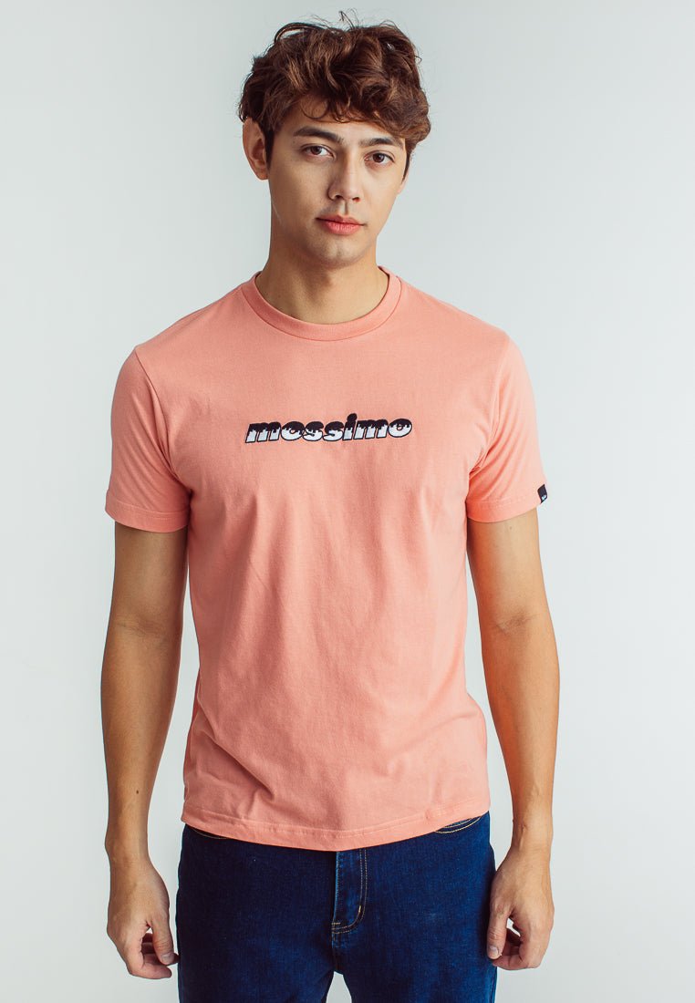 Lobster Bisque Basic Round Neck with Big Branding Embroidery Muscle Fit Tee - Mossimo PH