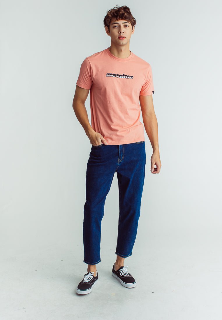 Lobster Bisque Basic Round Neck with Big Branding Embroidery Muscle Fit Tee - Mossimo PH