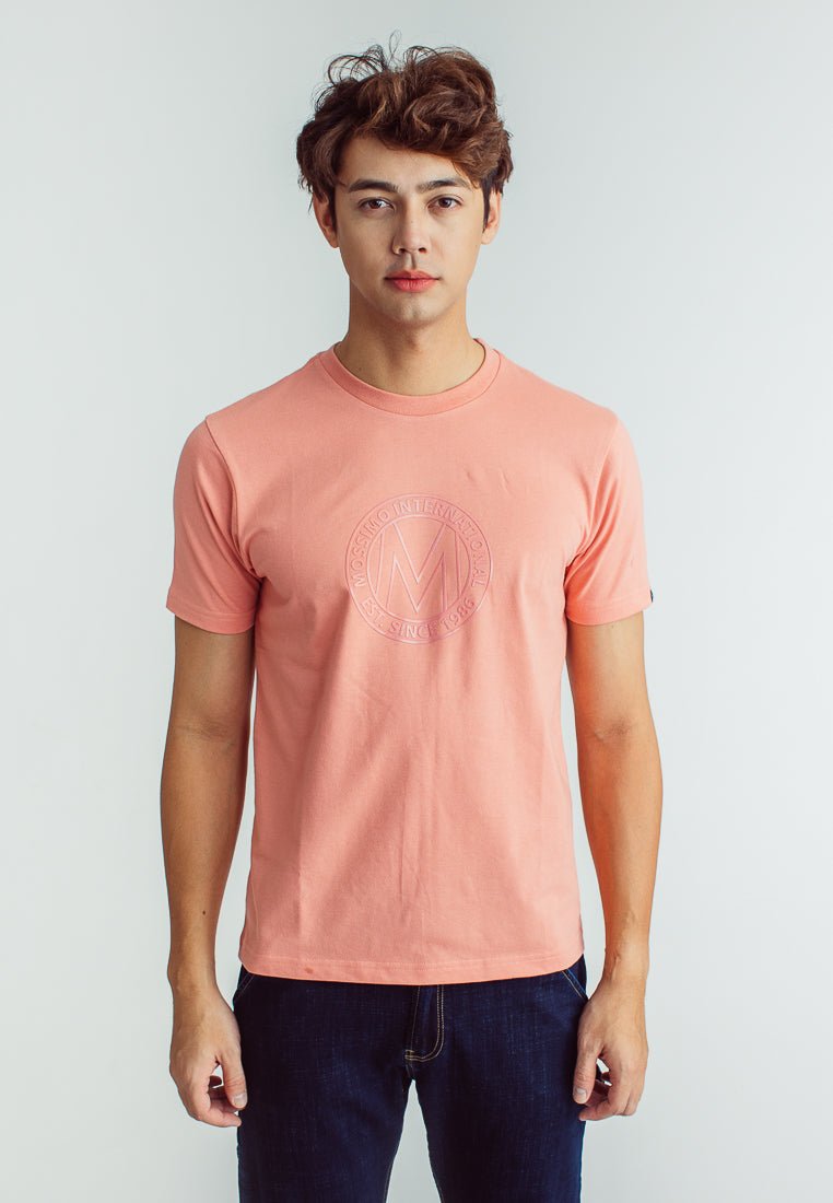 Lobster bisque Premium Basic Round Neck with Silicon Print Muscle Fit Tee - Mossimo PH