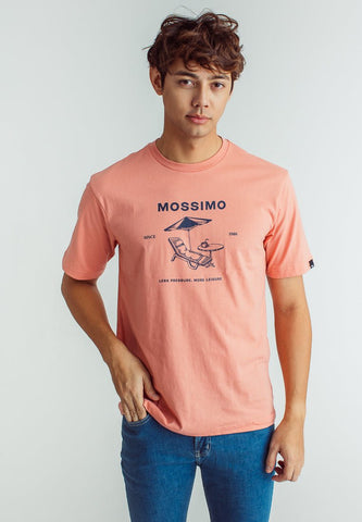 Lobster Bisque with Flat Print Basic Round Neck Comfort Fit tee - Mossimo PH