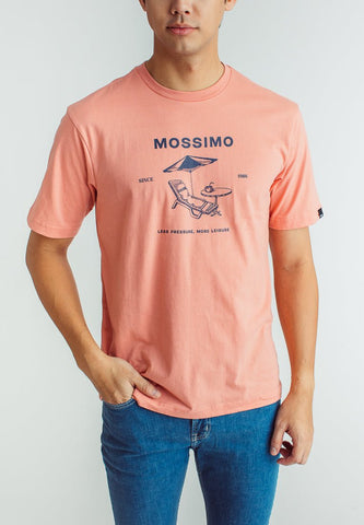 Lobster Bisque with Flat Print Basic Round Neck Comfort Fit tee - Mossimo PH