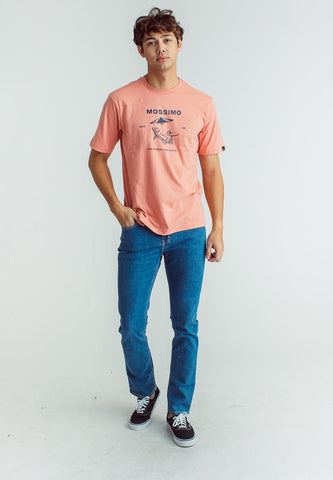 Lobster Bisque with Flat Print Basic Round Neck Comfort Fit tee - Mossimo PH