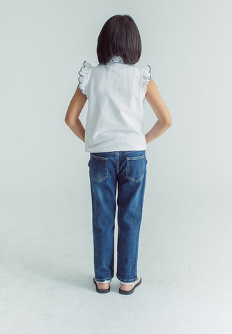Lyca Dark Blue Regular Straight Fit Five Pocket Jeans - Mossimo PH