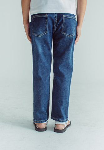 Lyca Dark Blue Regular Straight Fit Five Pocket Jeans - Mossimo PH