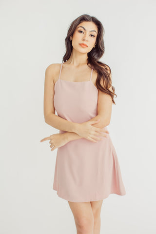 Lyra Pink A Line Dress with Corseted Back - Mossimo PH