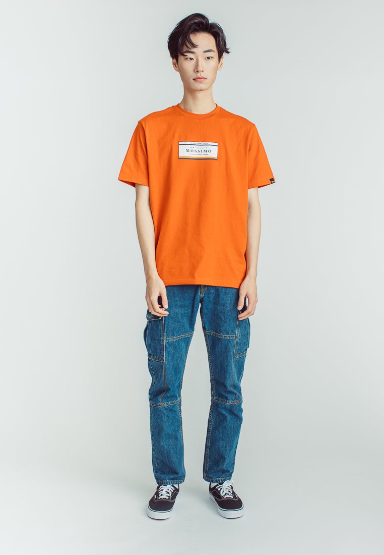 Mango Rust Comfort Fit Basic Round Neck Tee with Flat Print - Mossimo PH