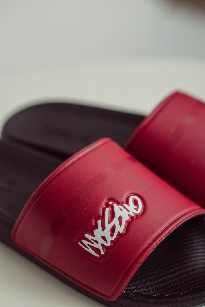 Maroon Mossimo Embossed Logo Women's Slides Slipper - Mossimo PH